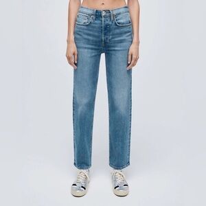 Re/Done Light Blue Straight Leg Jeans